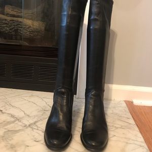 Stuart Weitzman - Knee- high- Black Leather Boots